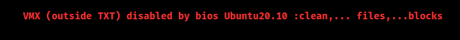 vmx outside txt disabled by bios