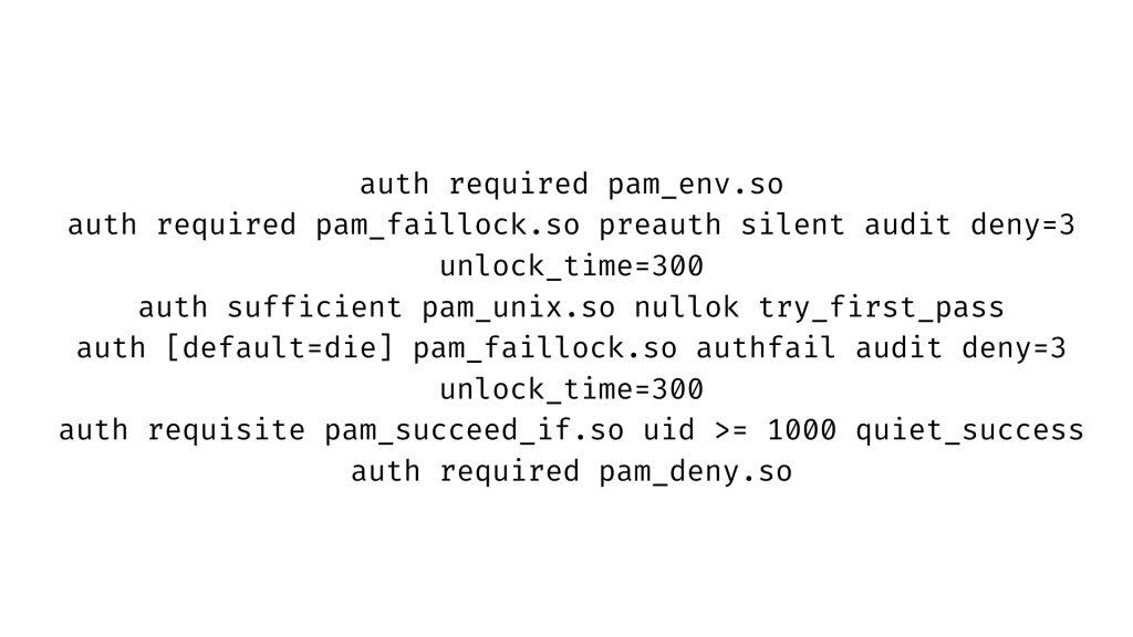 centos faillock