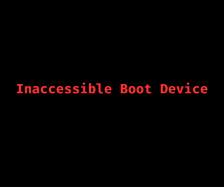 vmware server 2016 inaccessible boot device