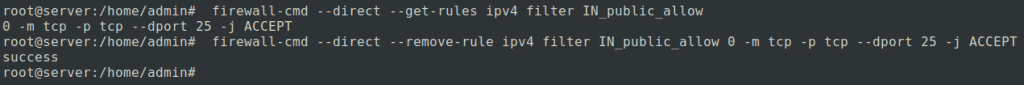 firewalld remove rule