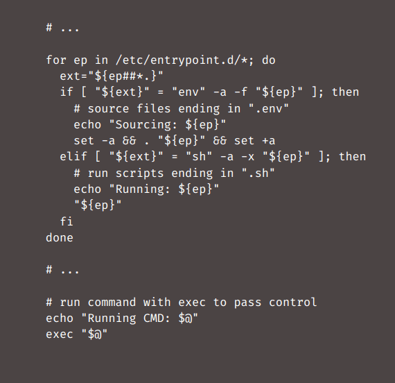 extend entrypoint docker