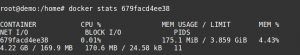 Docker container metrics