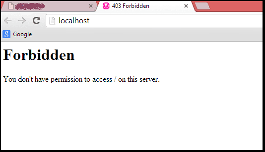 forbidden error in wamp server